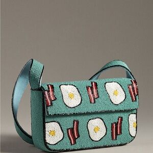 Beaded Green Designer Shoulder Bag